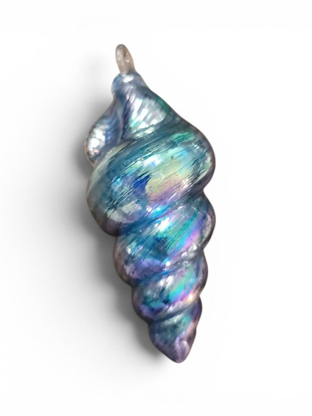Pretty Hand Blown Glass Seashell Ornament Sun Catcher